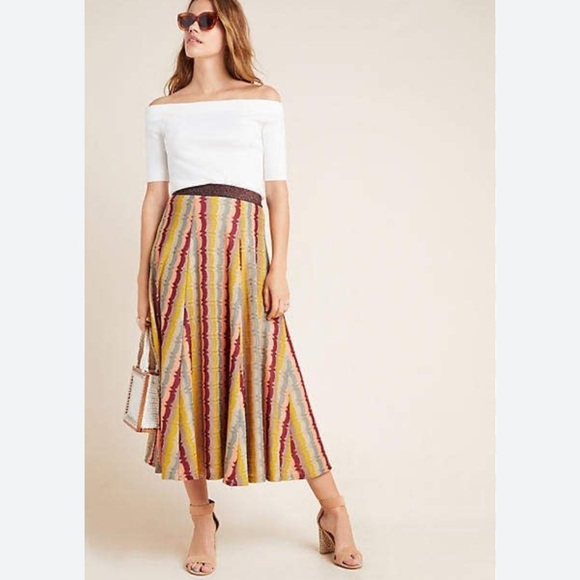 Anthropologie Skirts New Cilla Striped Maxi “Seen Worn Kept” size 2 - Picture 2 of 7